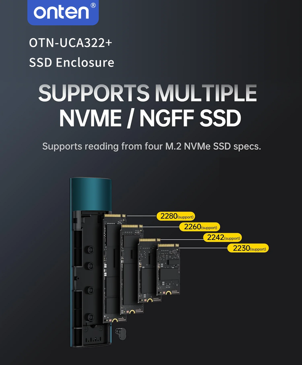 OTN-UCA322 M. 2 (10Gbps) NVMe Protocol SSD Enclosure Image 3 Preview