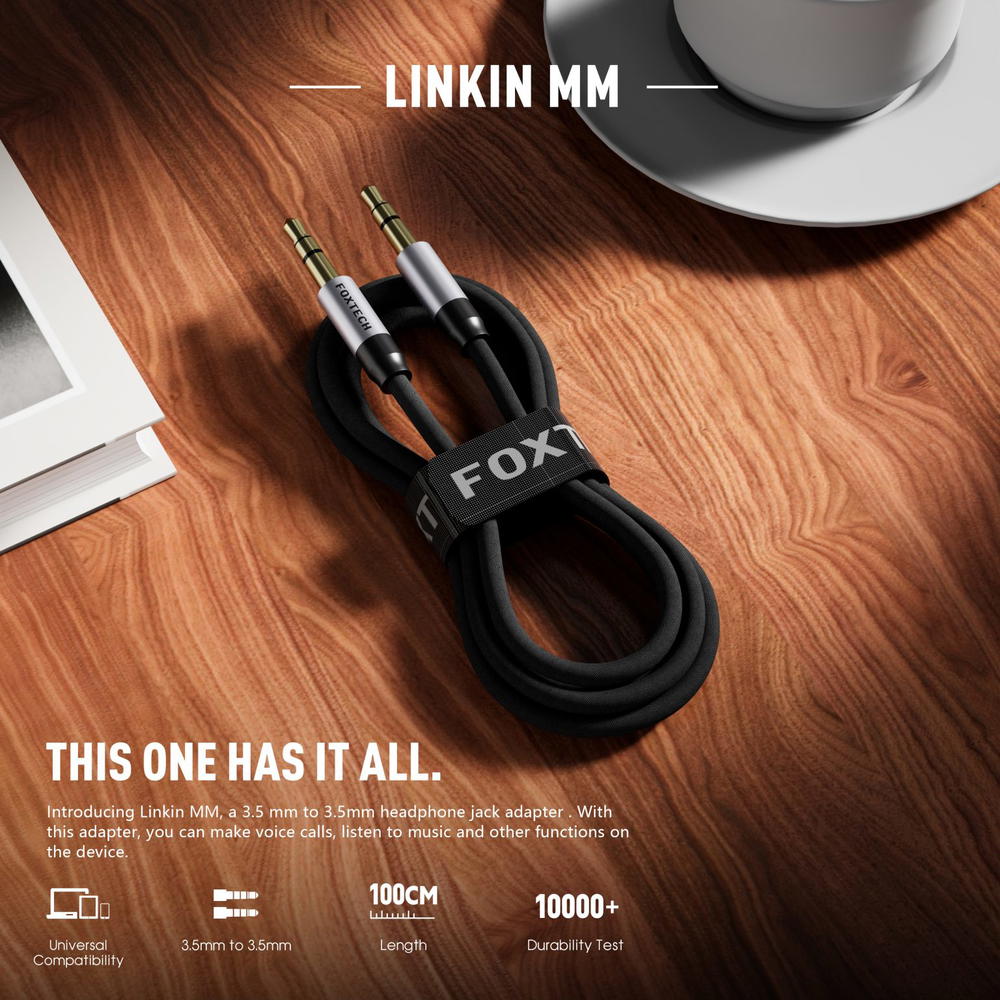 Stereo Audio Cable 1M 3.5MM to 3.5MM Aux Preview Image