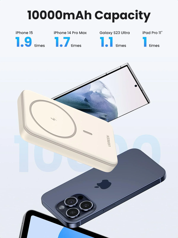 UGREEN 10000mAh 20W Magnetic Power Bank Image 7 Preview