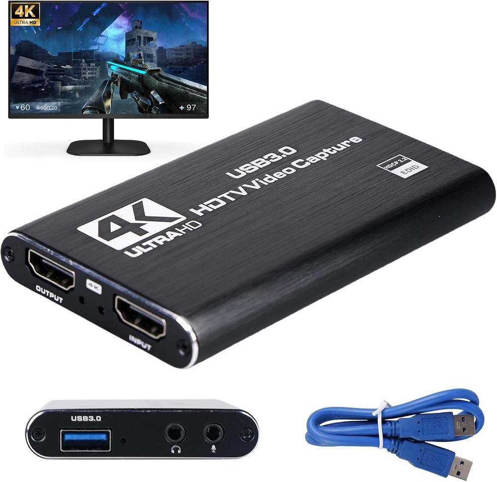 USB 3.0 Video Capture Card 4K HDMI with Loop-Out Preview Image