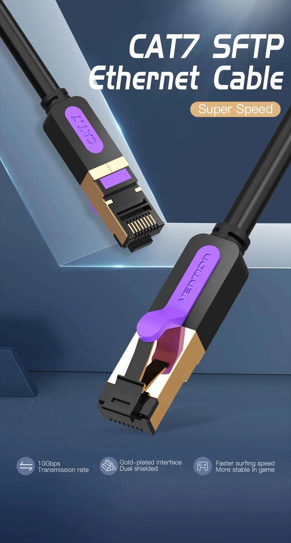Vention   Cat7   SFTP   Ethernet   Patch   Cable Preview Image