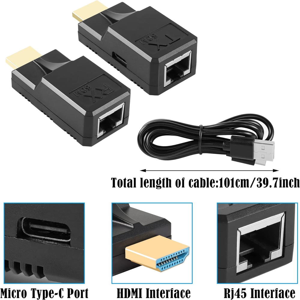 HDMI to RJ45 60M Extender Preview Image