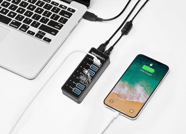 USB-A 3.1 7-Port Hub with Power Adapter Image 1 Preview