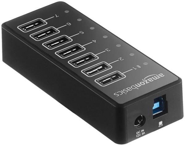 USB-A 3.1 7-Port Hub with Power Adapter Image 2 Preview