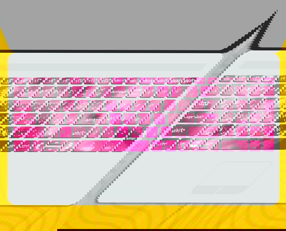 Pink Watercolor - Keyboard Sticker  Preview Image