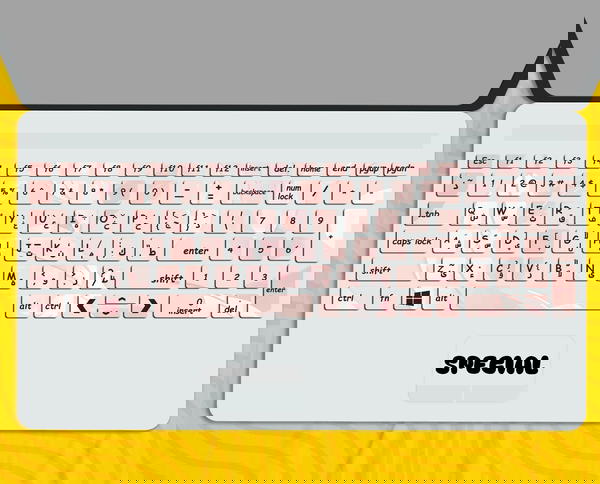 Pink Feather - Keyboard Sticker Image 1 Preview