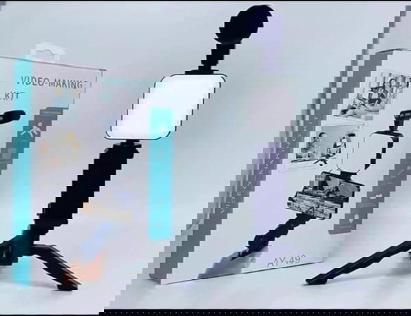 حامل تصوير معاه رينج لايت ومايك للموبايل AY49 Image 2 Preview