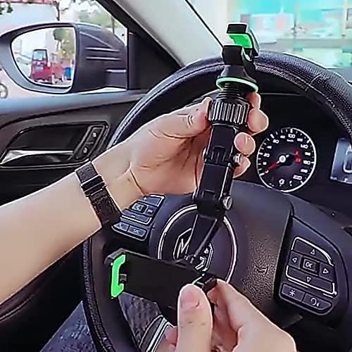 سكاي ستار حامل هاتف محمول عالمي بمشبك للسيارة بنظام تحديد المواقع العالمي للملاحة قابل للتعديل مع مشبك تعليق حامل جوال للجوال مقاس 4.0-6.1 انش (اخضر), أحمر Image 1 Preview