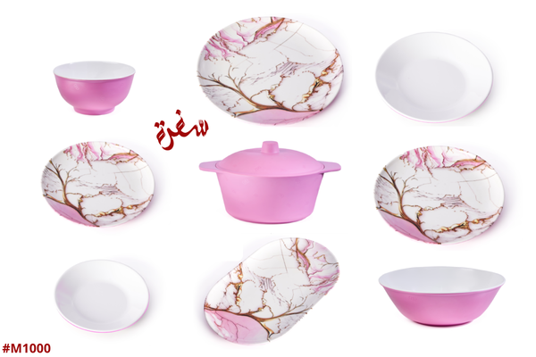 طقم ميلامين مدور 38ق GD - ( ميرنا - روز ) Image 2 Preview