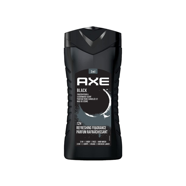 Axe Black 3 In 1, Body, Face, Hair Wash - 400ml Image 1 Preview