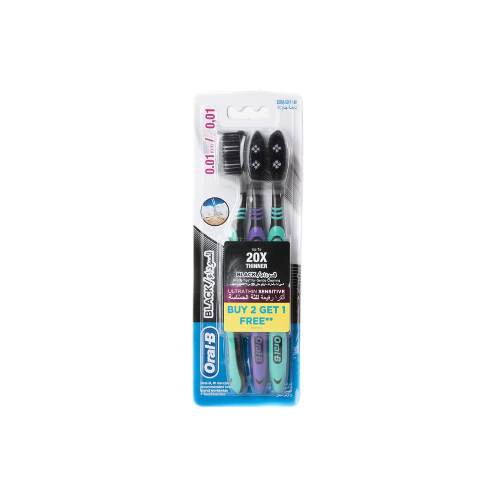 Oral-B up to 20X thinner Black - 2 plus 1 free Preview Image
