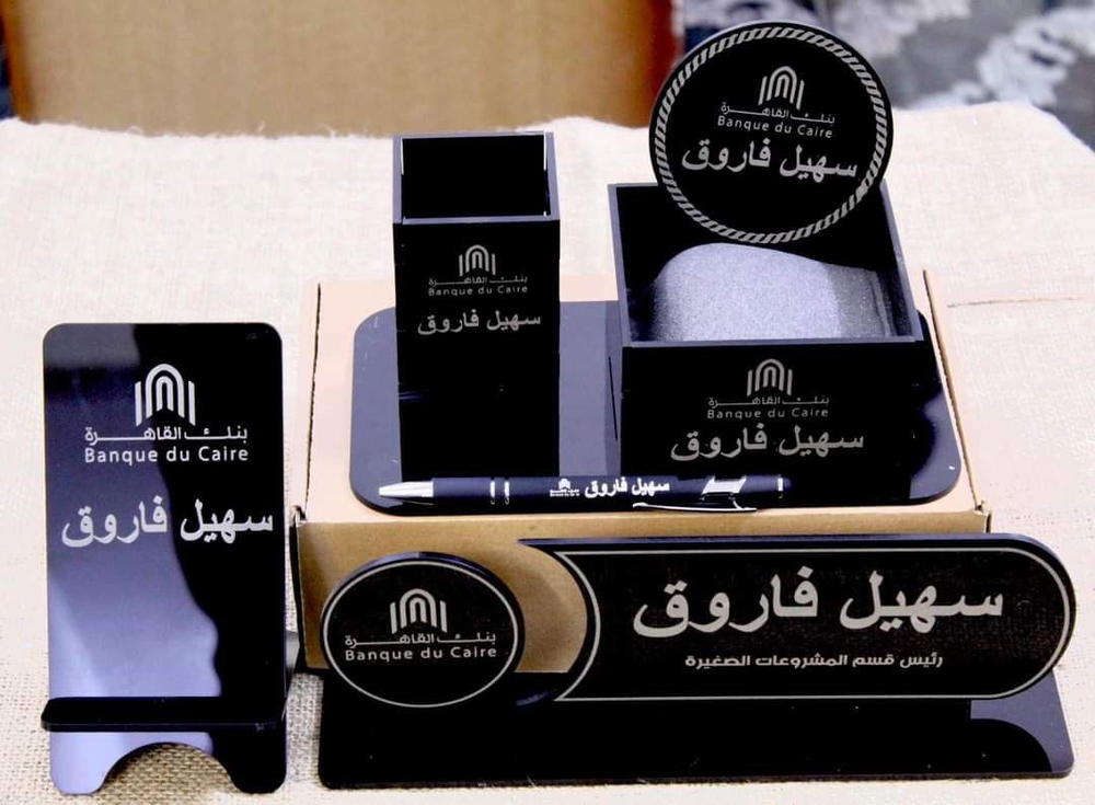 طقم مكتب اكريليك اسود  Preview Image
