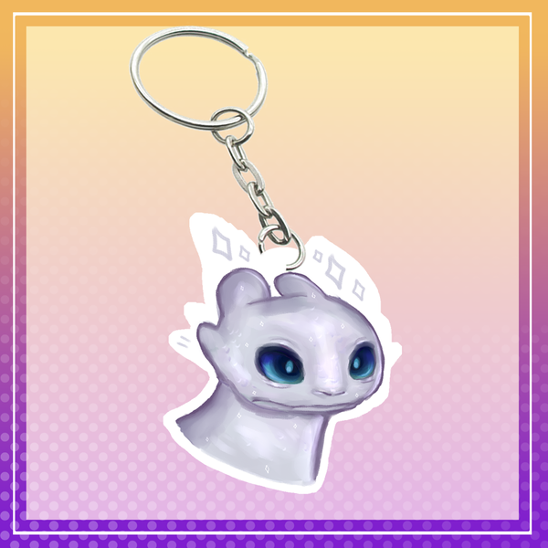 Toothless & Light fury double-sided keychain Image 3 Preview