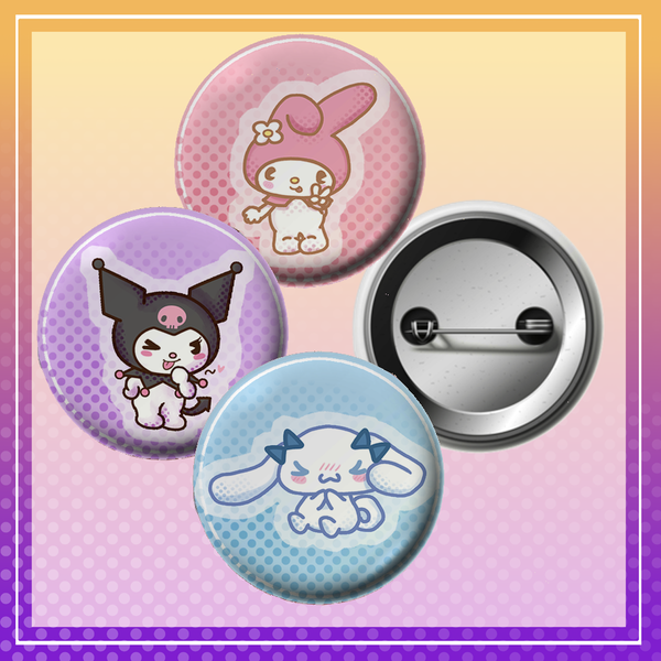 Sanrio button pin (Big) Image 1 Preview