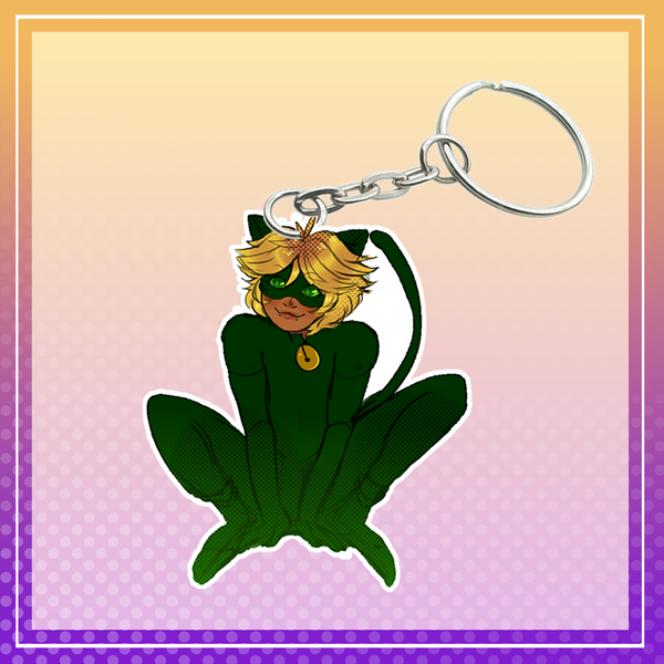Chat Noir Keychain Image 1 Preview