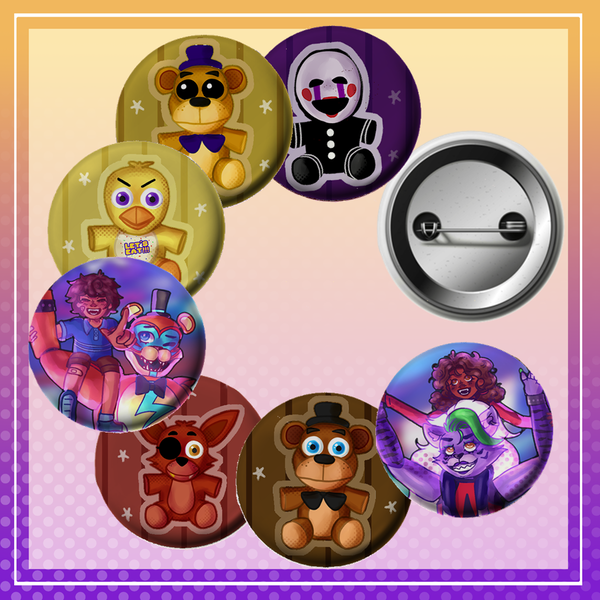 FNAF button pin (small) Image 1 Preview