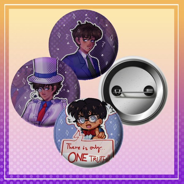 Detective Conan button pin (big) Image 1 Preview