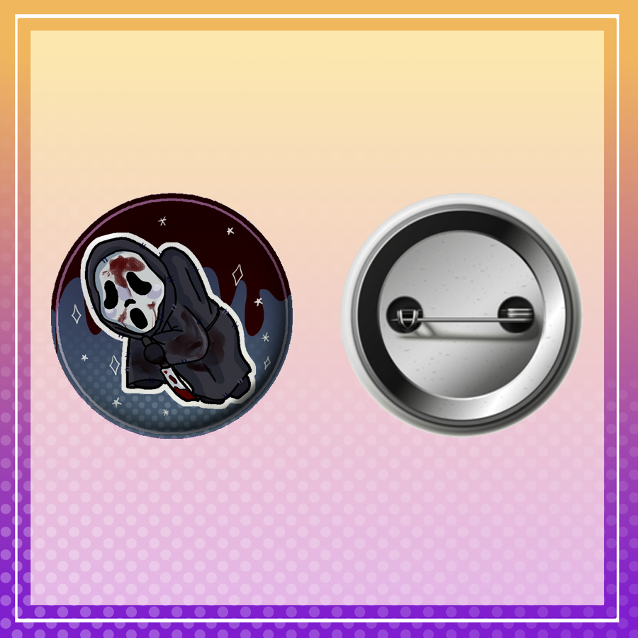 Ghostface button pin (small) Preview Image