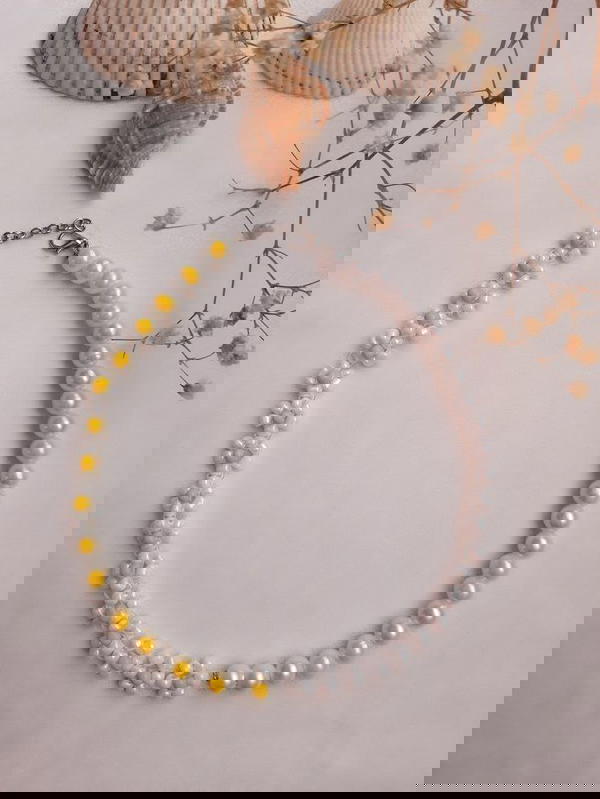 PEARL , FLOWER NECKLACE & BRACELET  Image 1 Preview