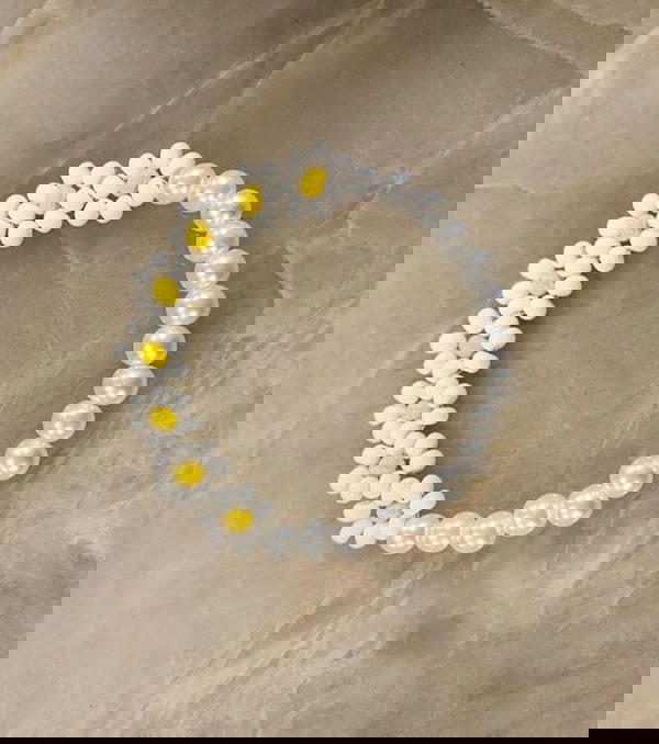 PEARL , FLOWER NECKLACE & BRACELET  Image 2 Preview