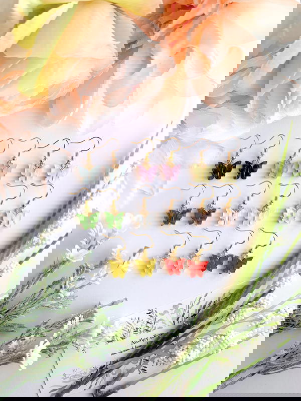 Butterfly Charms Earrins Image 5 Preview