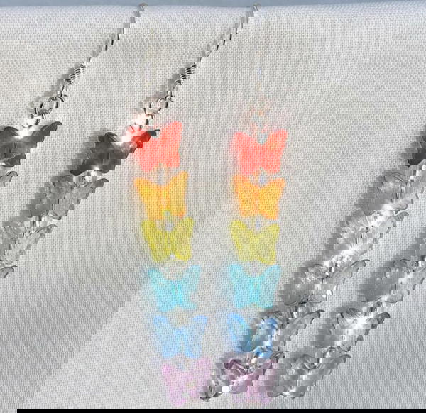 Butterfly Charms Earrins Image 7 Preview