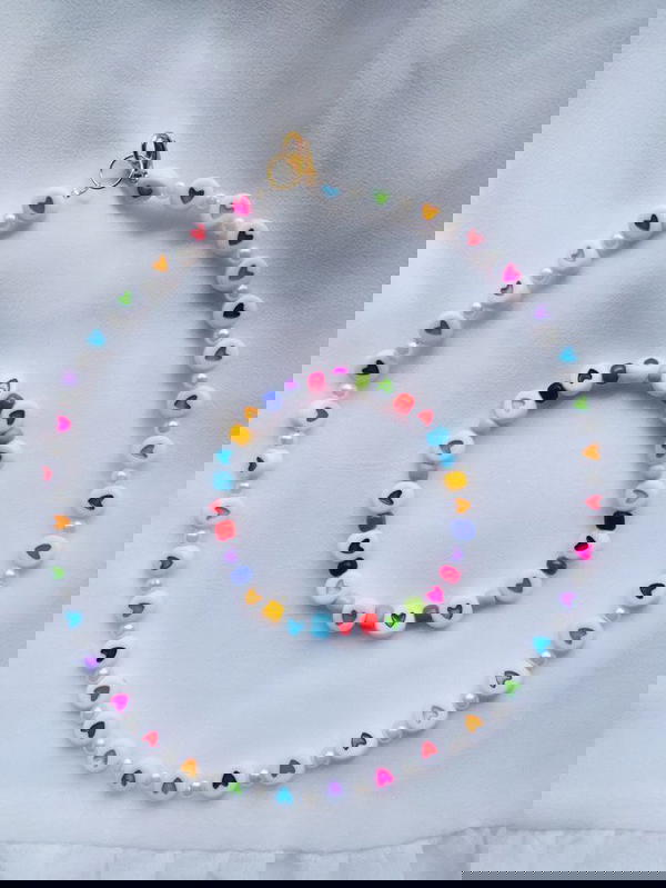 Colourfull Necklace with Bracelet Image 1 Preview