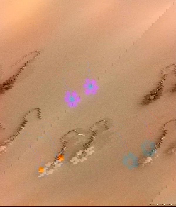 Short Flower Earrings  Image 6 Preview