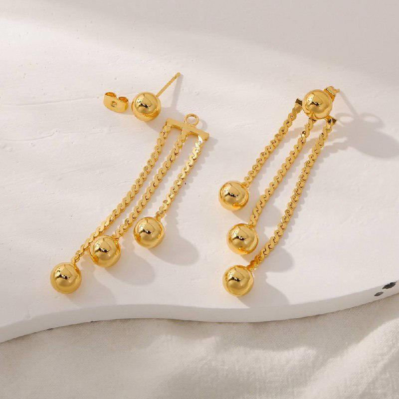 Three-pendant stainless steel earrings ๐คฉ    Preview Image