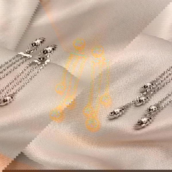 Three-pendant stainless steel earrings 🤩    Image 2 Preview