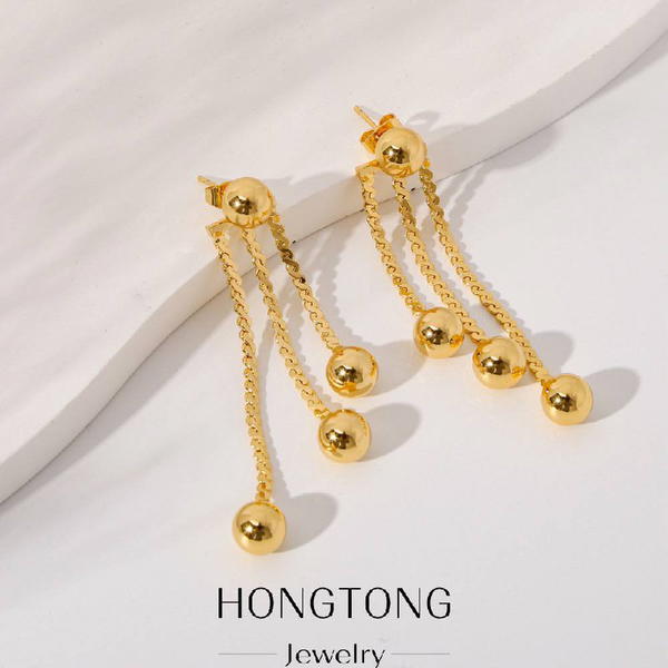 Three-pendant stainless steel earrings 🤩    Image 3 Preview