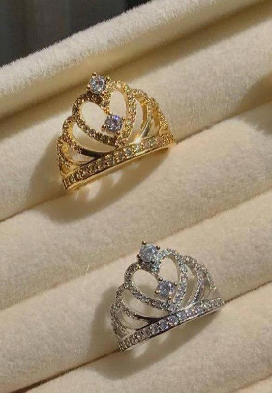 Free-size gold-plated crown ring Image 1 Preview