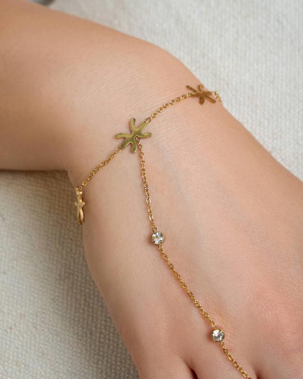 Hand chain Free size ring Image 4 Preview