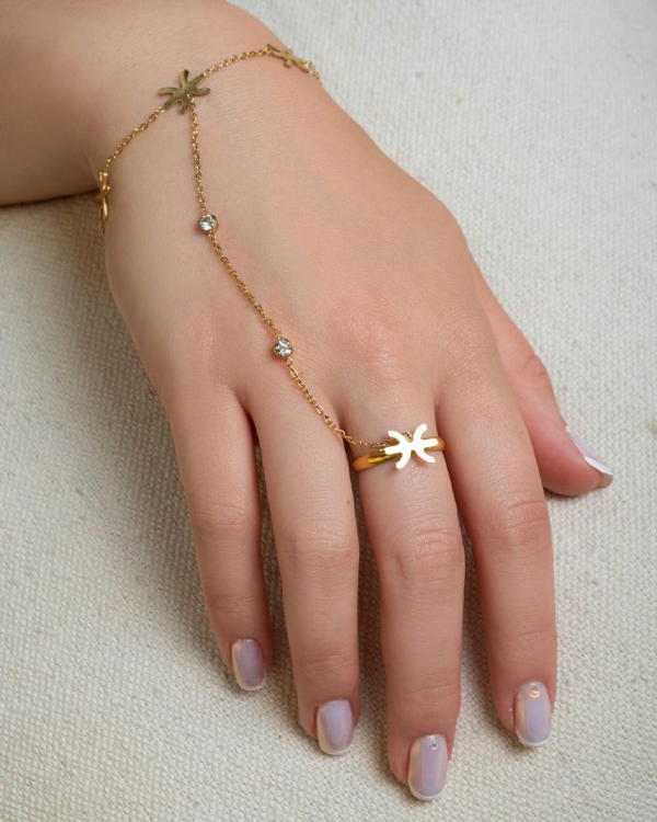 Hand chain Free size ring Image 6 Preview