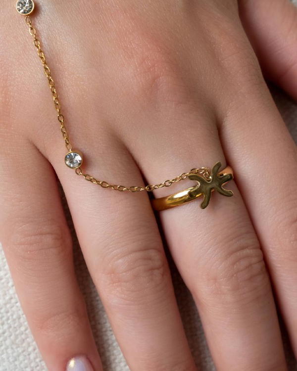 Hand chain Free size ring Image 8 Preview