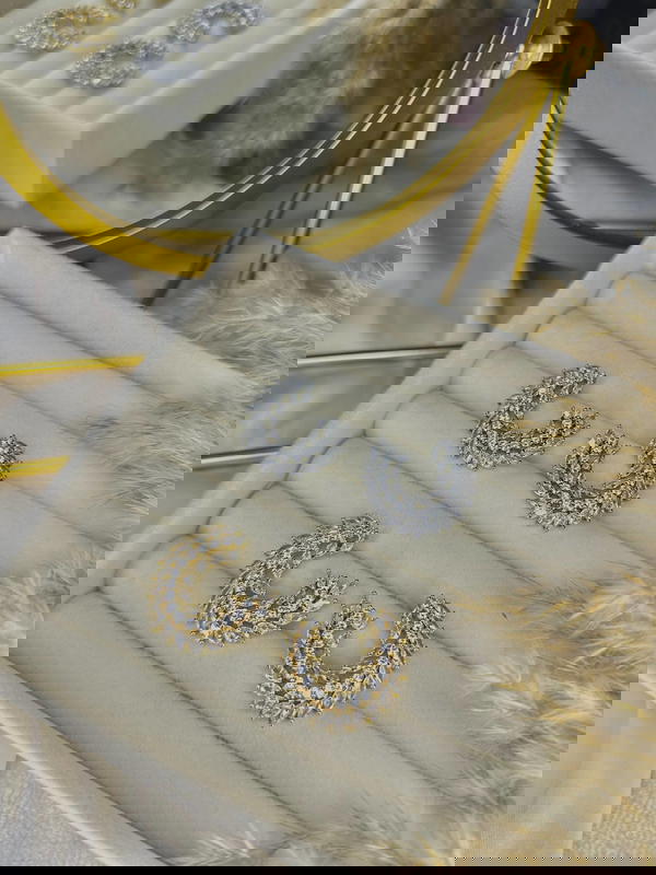 حلق الماظ فصوص زيركون 3 اشكال  Image 3 Preview