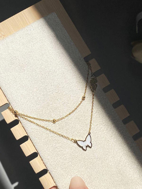 Two-tier stainless steel chain Image 2 Preview