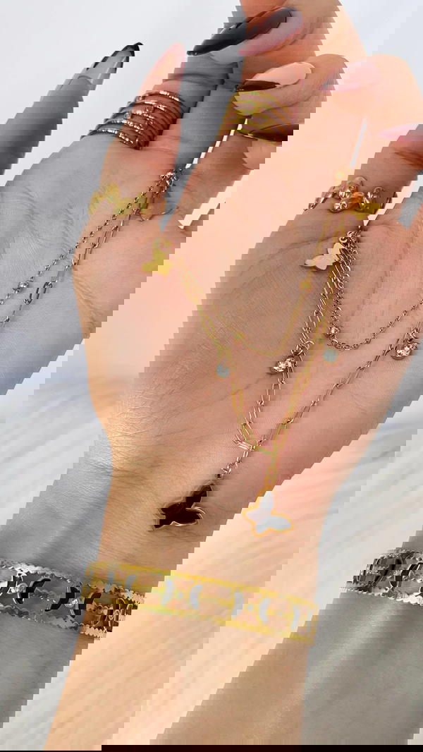 Two-tier butterfly necklace ⋆.˚🦋༘  Image 5 Preview