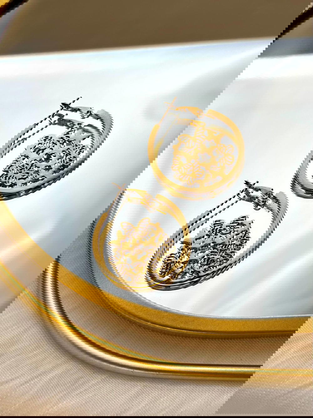 Butterfly hoop earrings  โฏ Preview Image