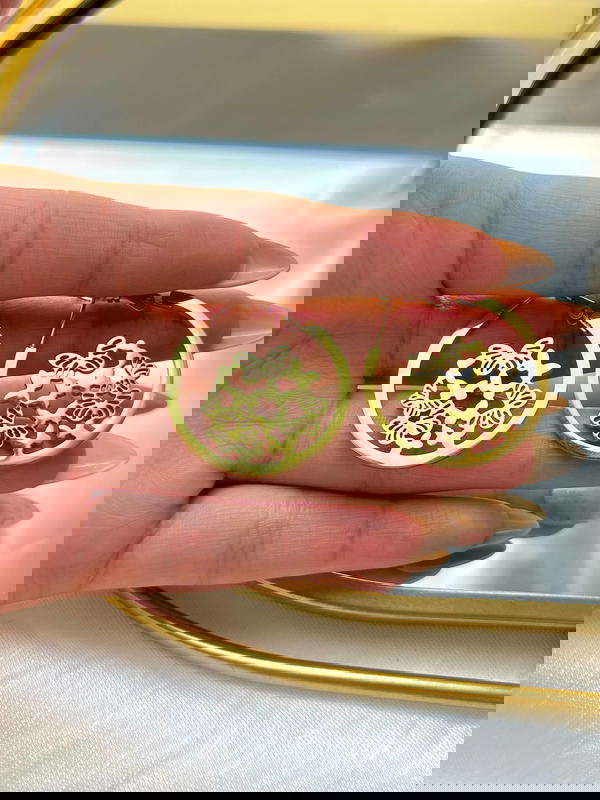 Butterfly hoop earrings  ☯ Image 3 Preview