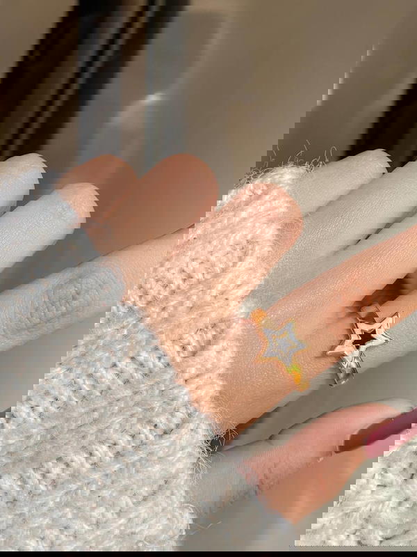 Free-size stainless star ring Image 1 Preview