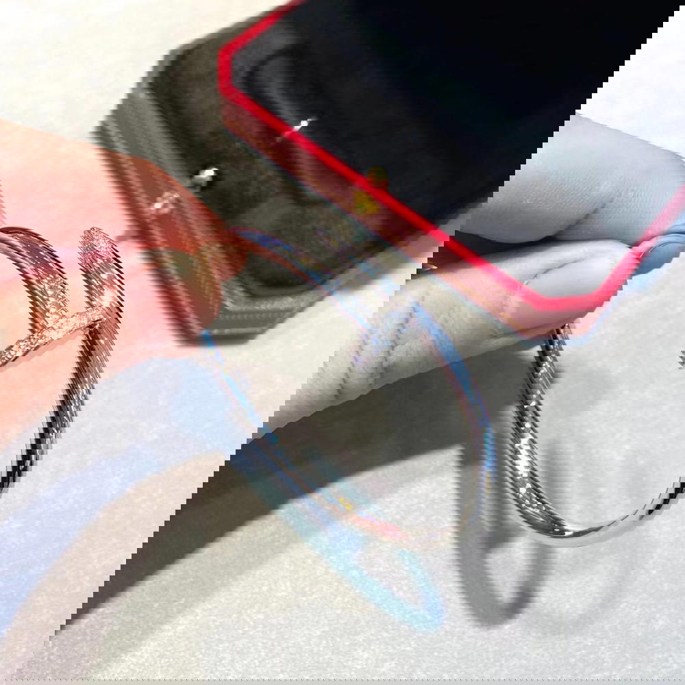 Silver rhinestone nail bracelet Preview Image