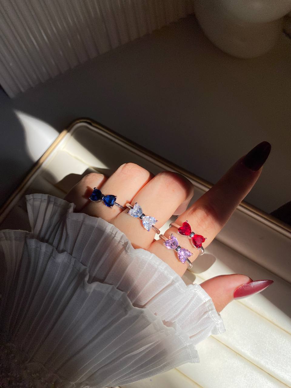 Free size bow ring ˚.🎀༘  Preview Image