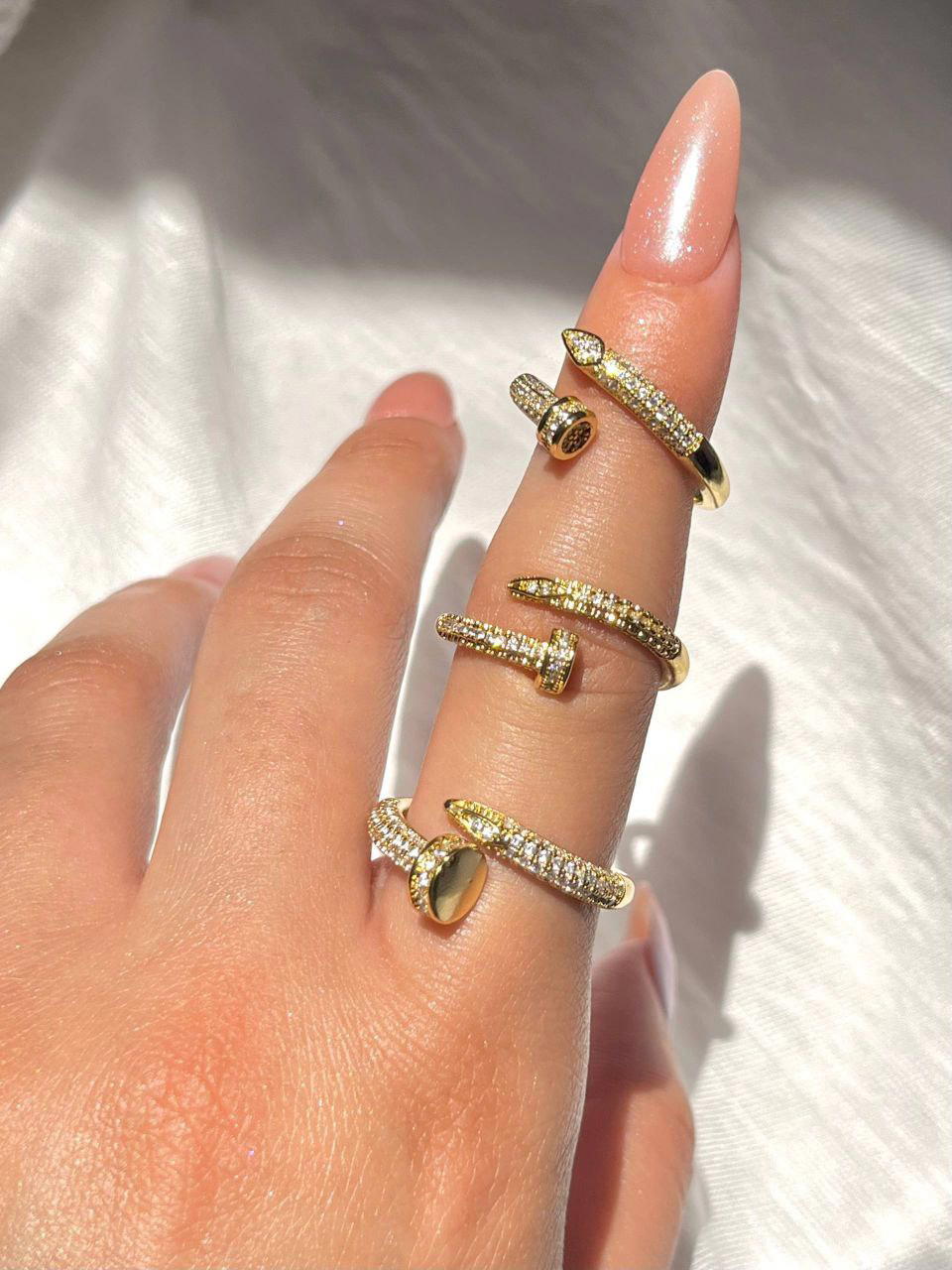 Gold plated nail ring  🛠️ Preview Image