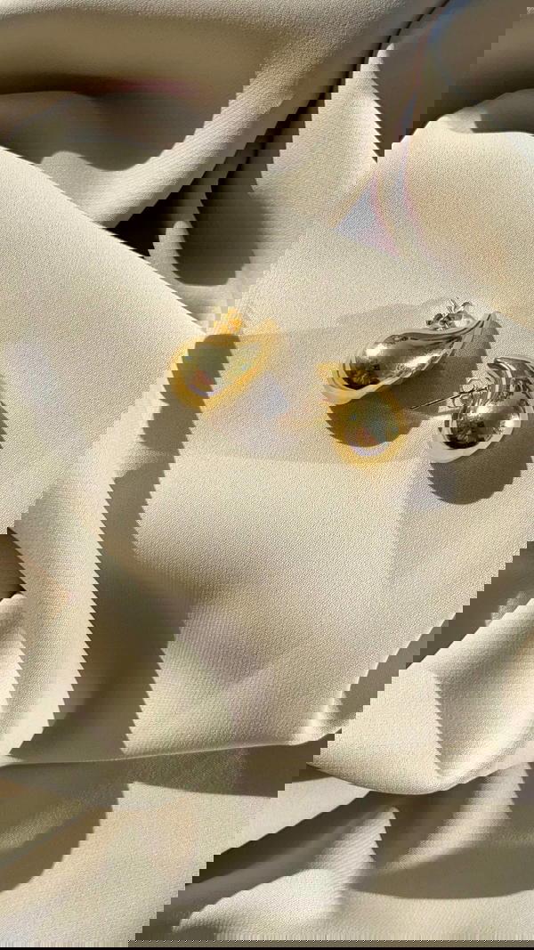 Pure stainless teardrop earrings ๐ง๐ Image 3 Preview