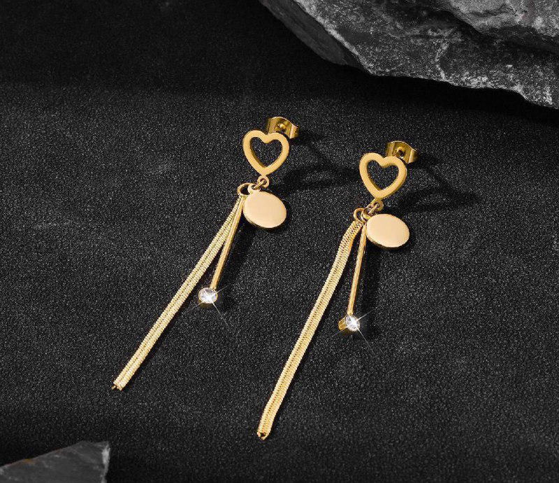 Stainless heart pendant earring ــــــﮩ٨ـ❤️️ Preview Image