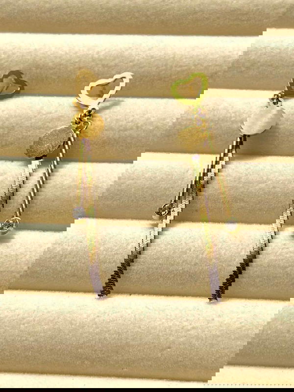 Stainless heart pendant earring ــــــﮩ٨ـ❤️️ Image 2 Preview