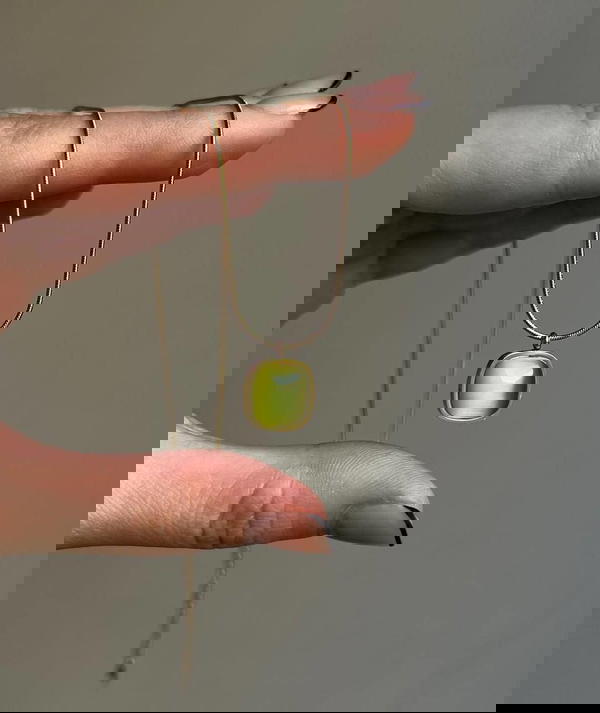 Natural stone necklace 💚 Image 1 Preview