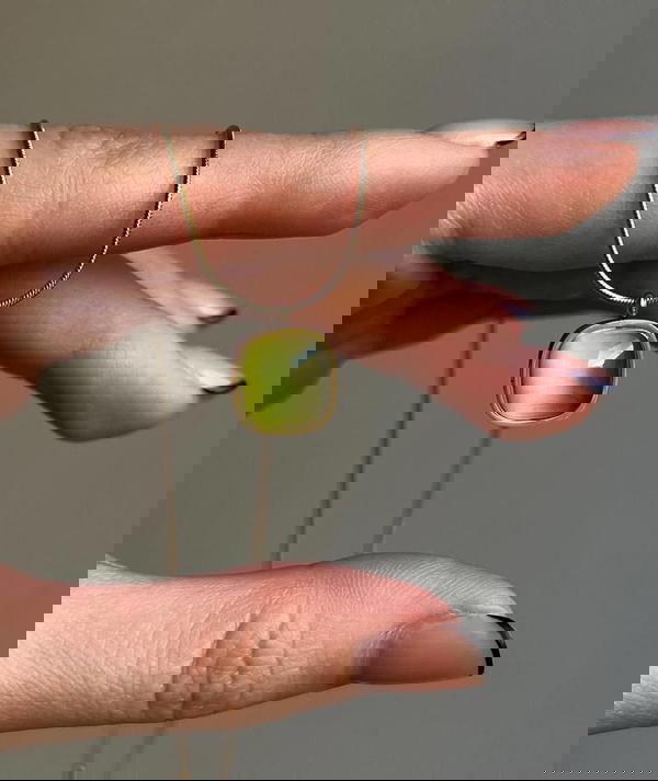 Natural stone necklace 💚 Image 3 Preview