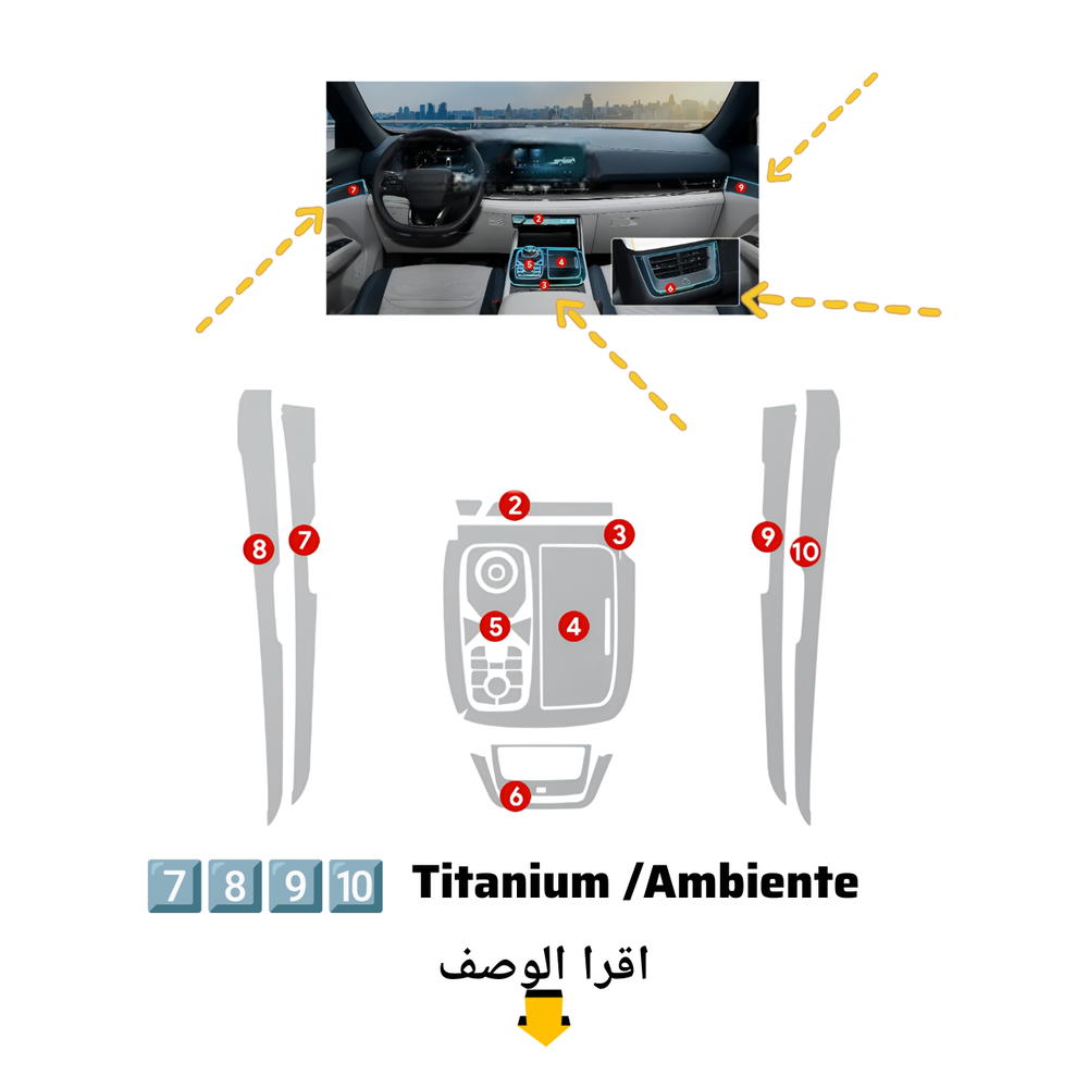 لواصق القطع الداخليه (بدون الشاشه) لفورد تيريتوري Preview Image